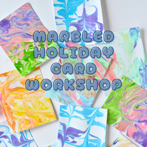 marbled holiday card